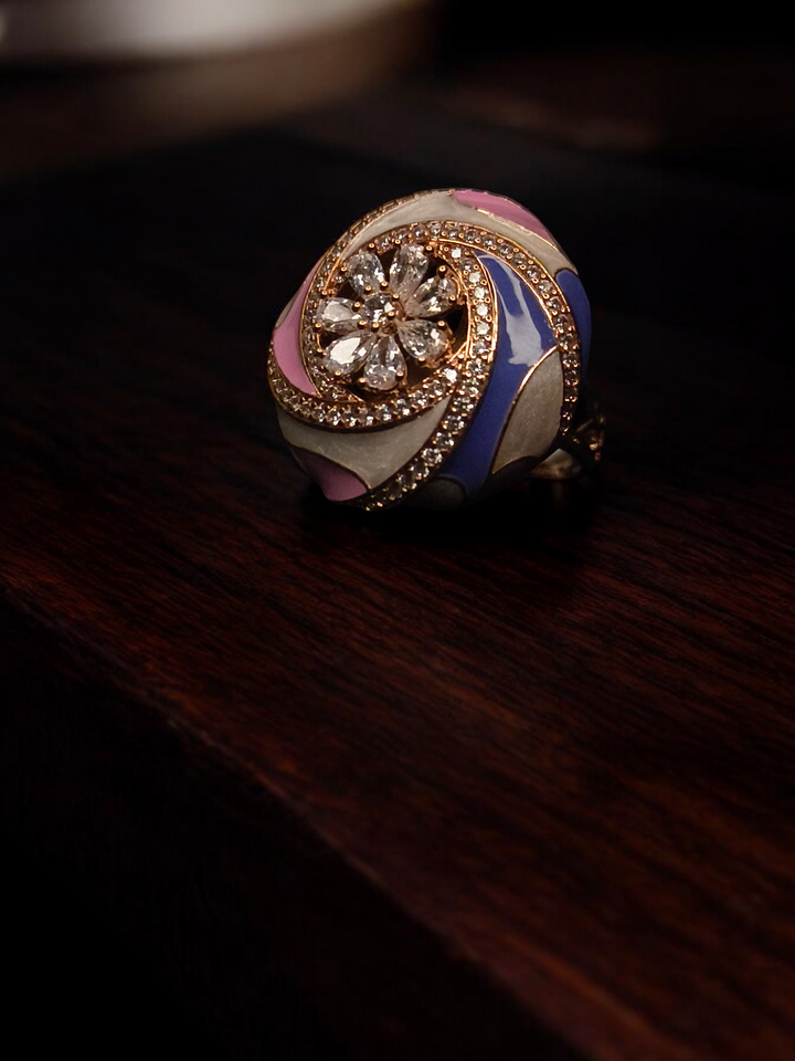 Meenakari Finger Ring