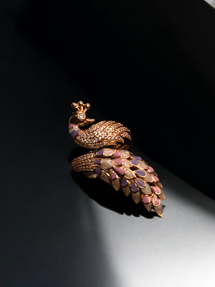 Meenakari  Zircon Finger Ring