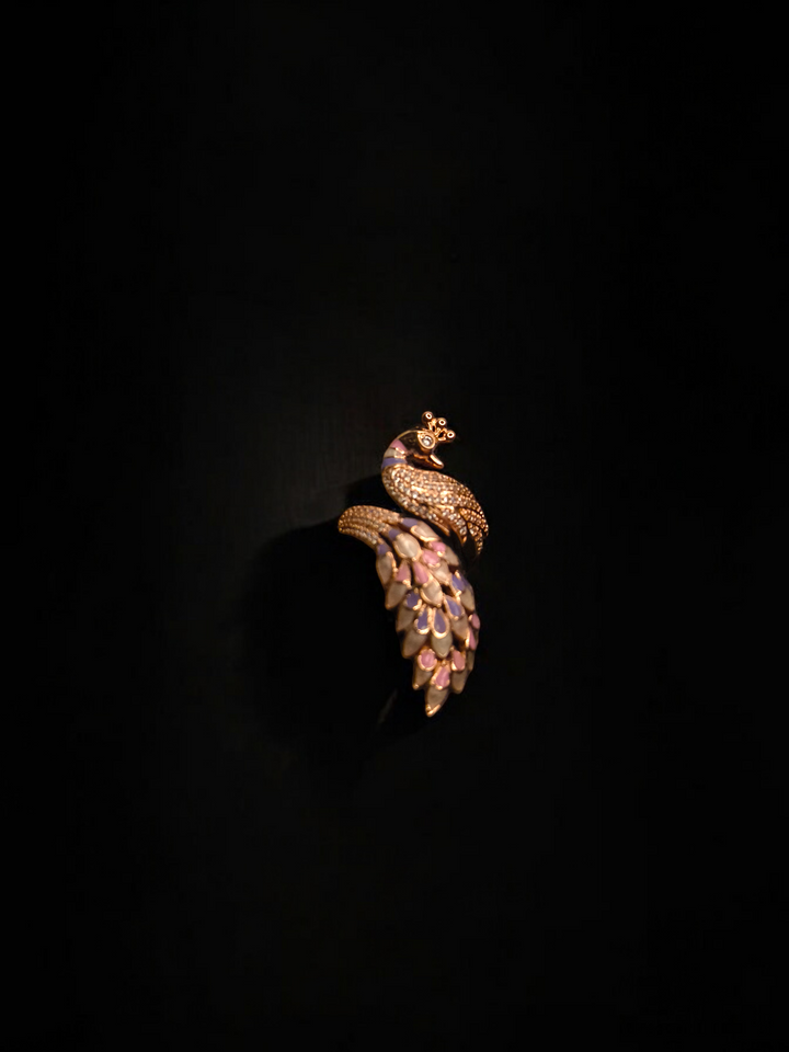 Meenakari  Zircon Finger Ring