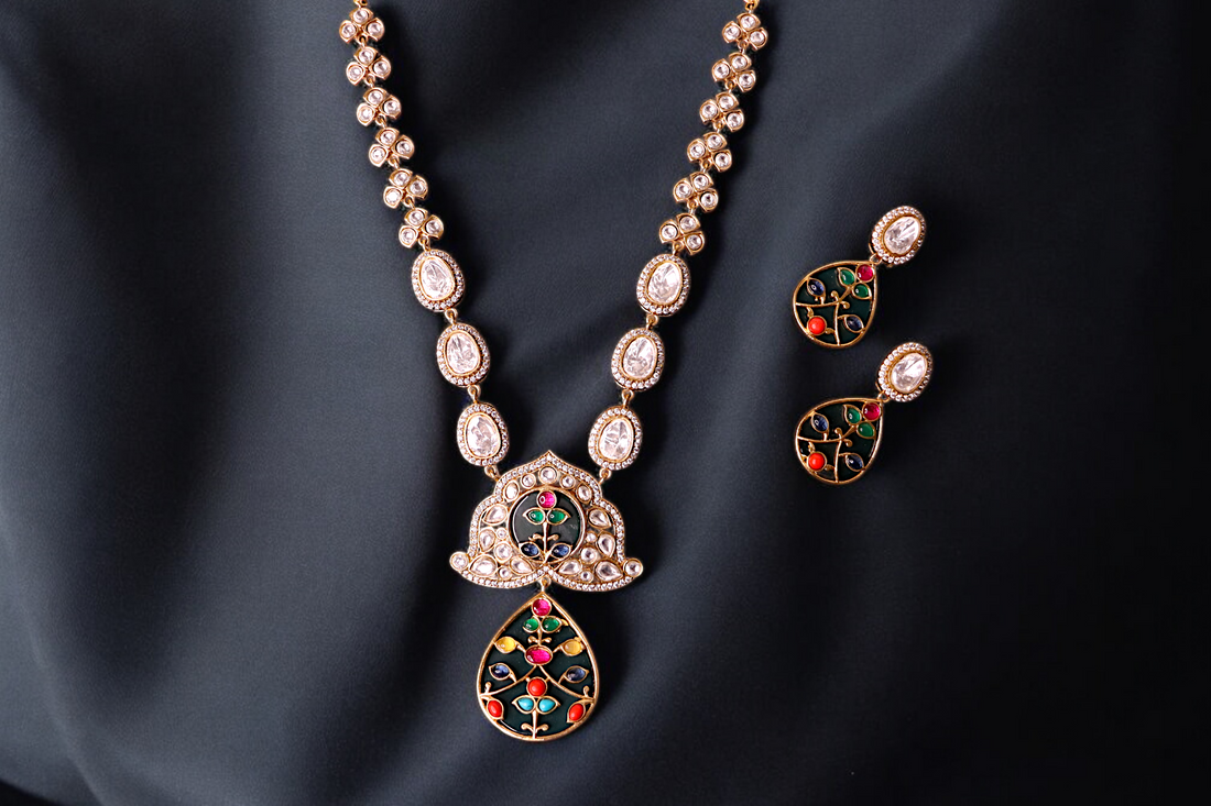 Kundan Navaratna  Necklace