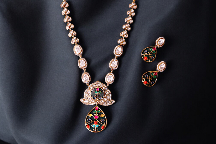 Kundan Navaratna  Necklace