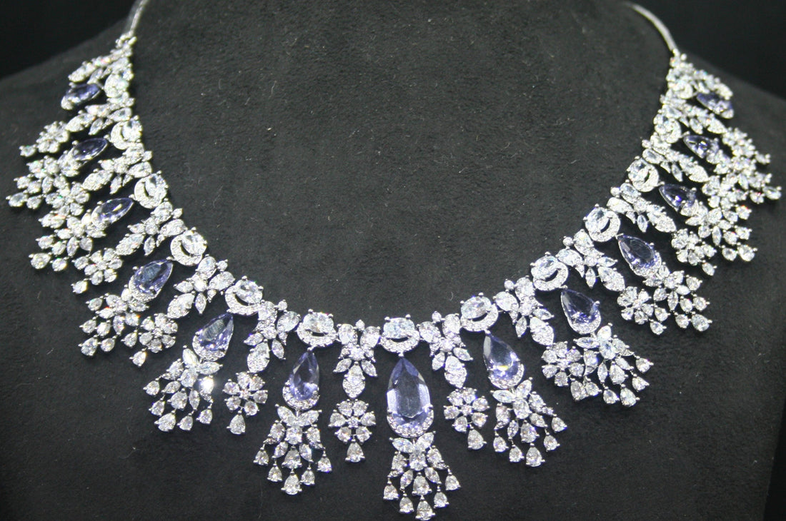 Rhodium cz Choker