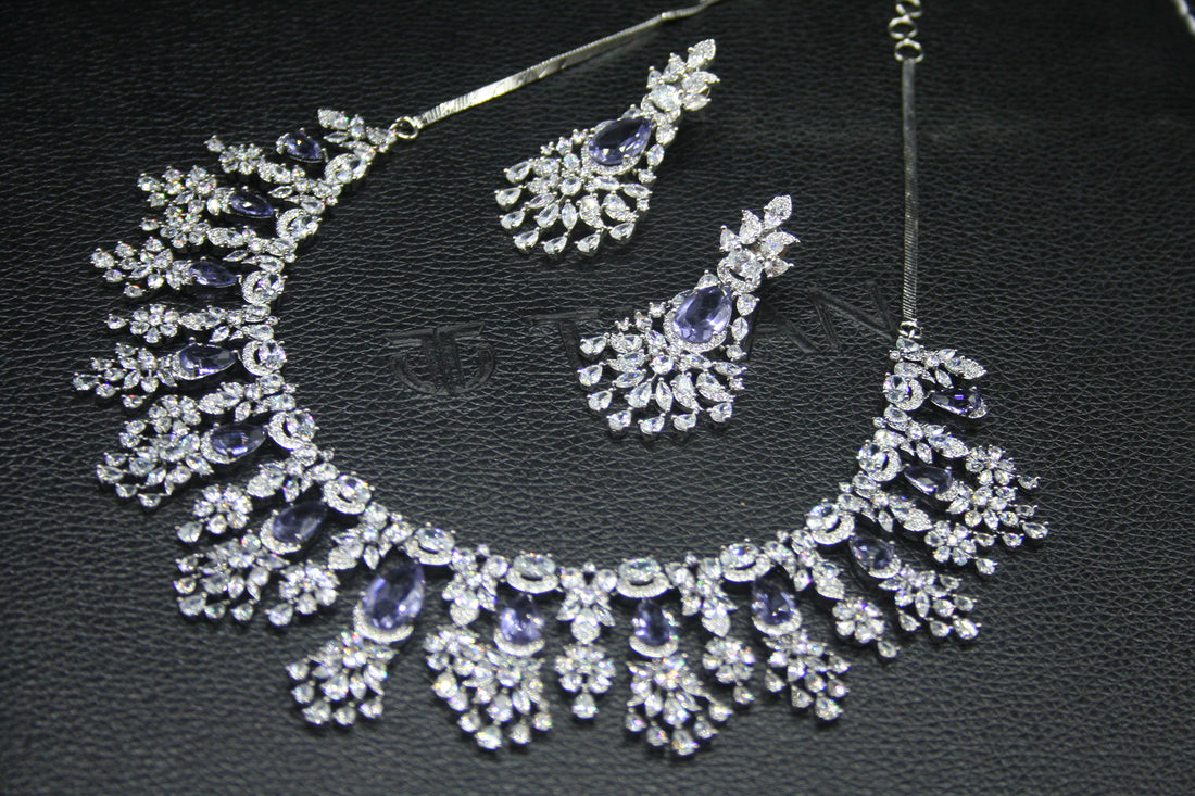 Rhodium cz Choker