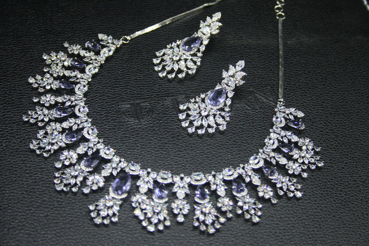 Rhodium cz Choker