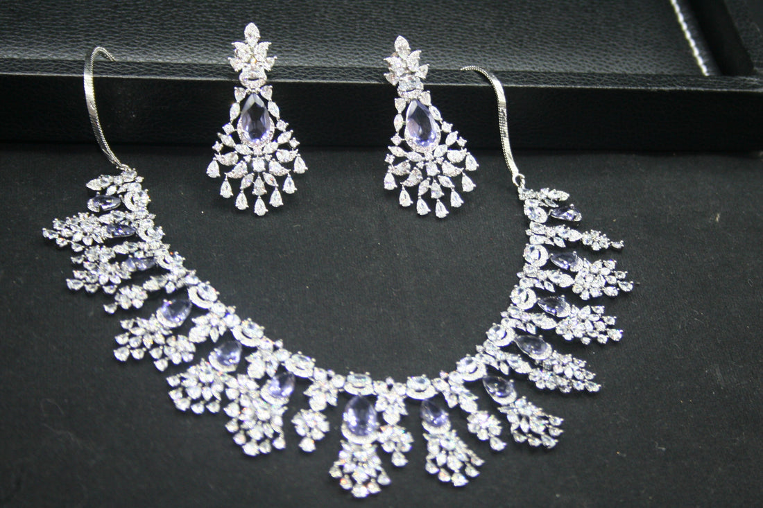 Rhodium cz Choker