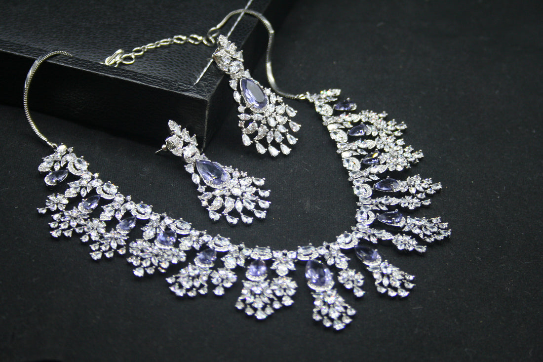 Rhodium cz Choker