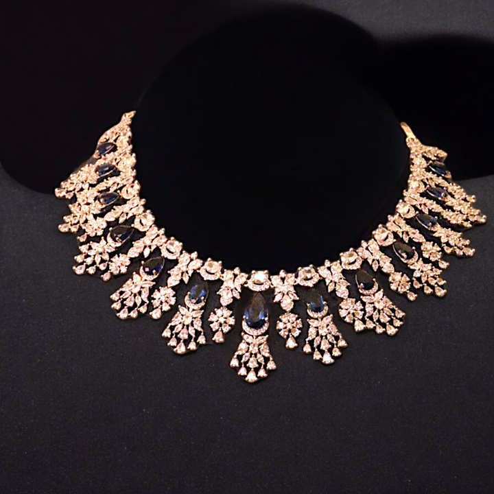 CZ Rhodium Necklace