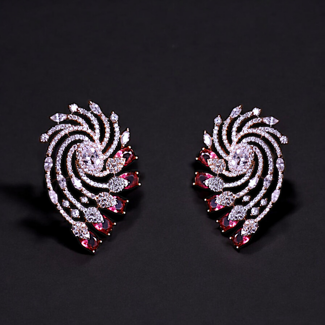 silver kundan earrings